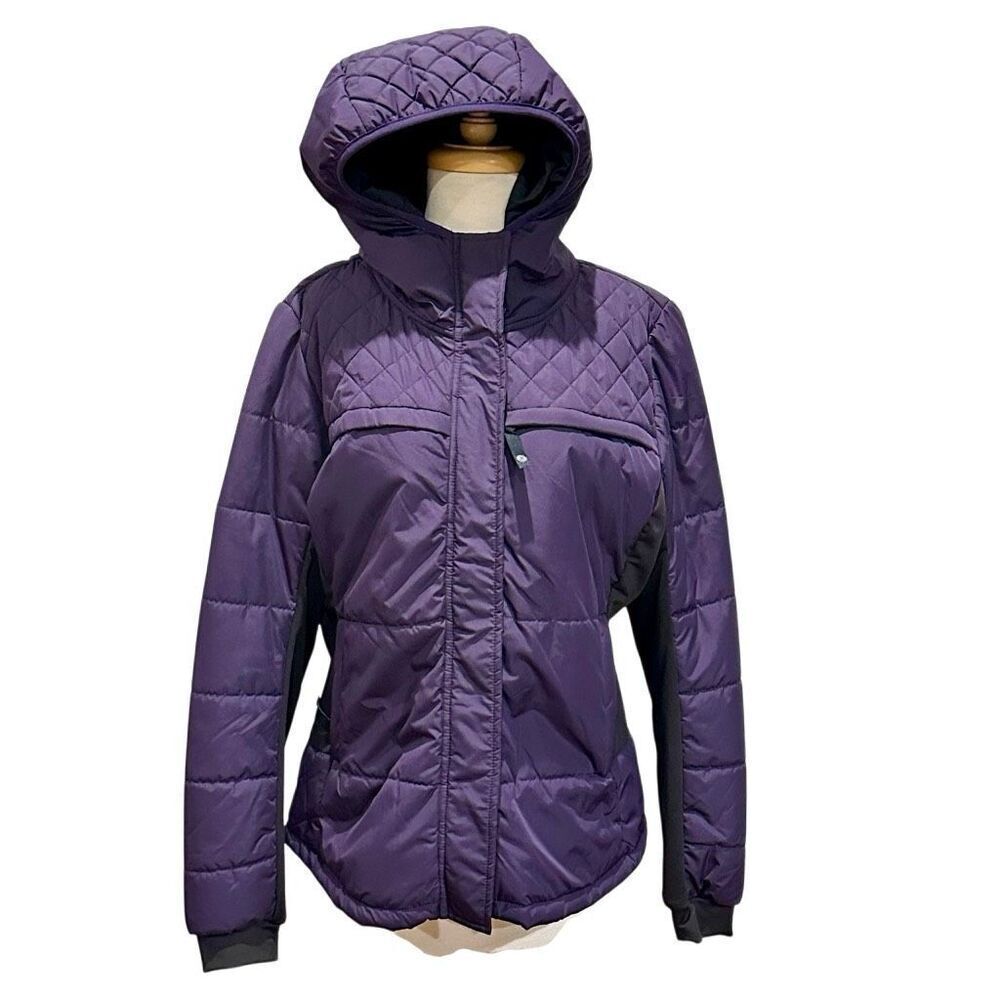 IceWear Lightweight Puffer Hooded Jacket | L | Purple